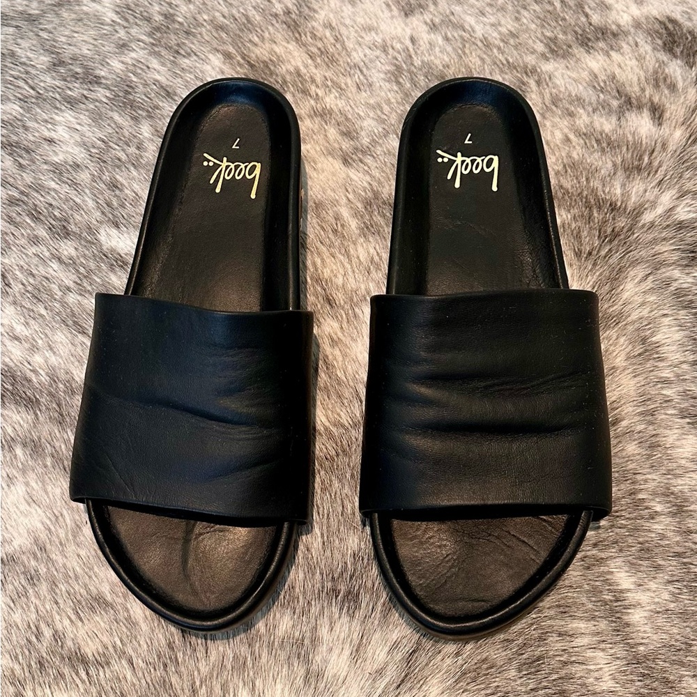 beek PELICAN Leather Slide Sandals - Picture 2 of 8